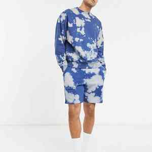Ensemble de survêtement deux pièces pour hommes, mode d'été, t-shirts à manches courtes et shorts, ensembles courts tie-dye pour hommes, coton respirant - Product Image 1