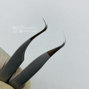 2025 universel crochet Type pince à cils japonais durable en acier inoxydable marque privée en gros pince à épiler Extension de cils - Product Image 2