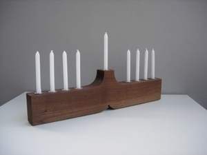 Resin Marble Menorah for <b>Hanukkah</b> Unique Multi Candle Holder Contemporary Design for Elegant Holiday <b>Decor</b> - Product Image 6