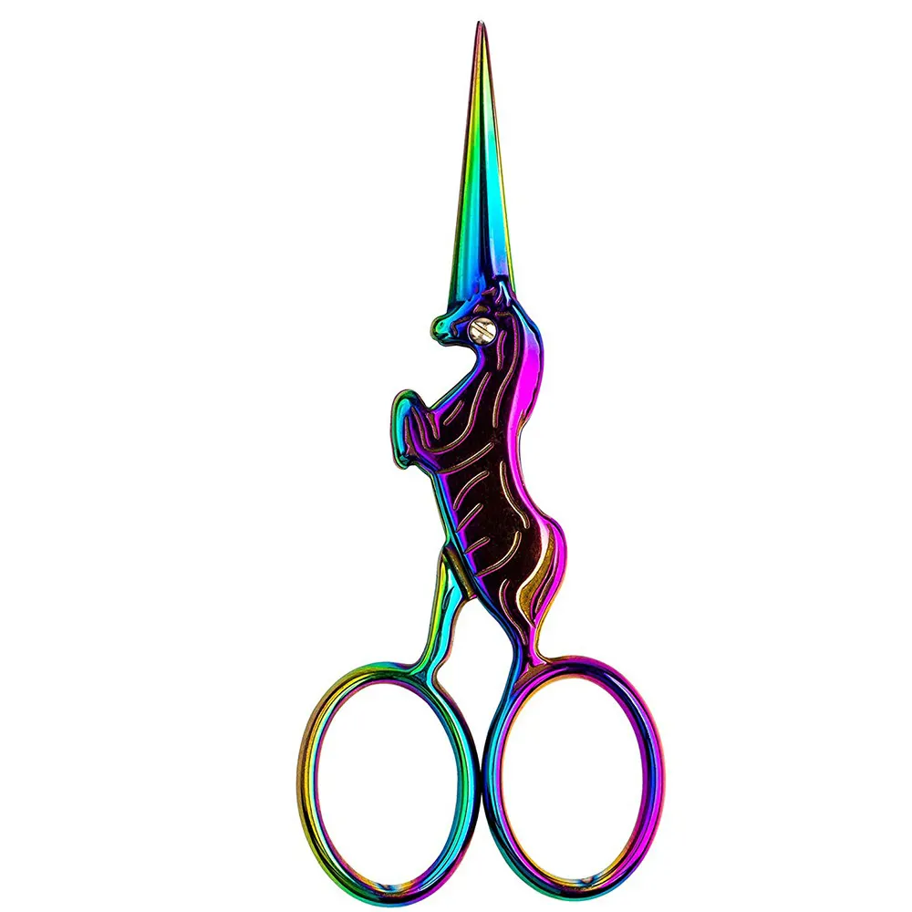 Rainbow Embroidery Scissors Thread Cutting Trimming Household Scissor used to carefully cut fabric for applique