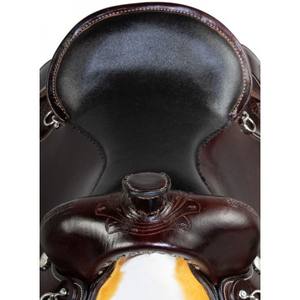 Silla de montar de caballo occidental tipo inglés de diseñador hecho a mano de alta calidad duradera cómoda cuero sintético genuino al por mayor - Product Image 6