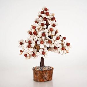 Vente en gros de Rudraksha Gomti Chakra Healing Tree 300 perles |   Arbre en cristal de décoration Vastu spirituel, énergie positive, mariage, Noël - Product Image 1