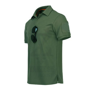 Chemises tricotées sur mesure pour hommes 2023, de haute qualité, séchage rapide, coton/fibre de bambou, manches courtes unies - Product Image 3
