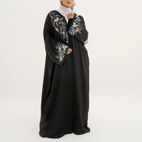 Robe Abaya Modeste Musulmane Arabe en Organza 2024, Kaftan de Dubaï Grande Taille, OEM/ODM, Islamique, Écologique, Vintage, Infroissable