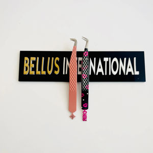 Pince à épiler à volume droit de marque privée outil d'extension de cils à pointe en fibre de diamant avec logo personnalisé - Product Image 2