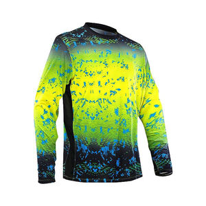 Venta al por mayor de Jersey de pesca sublimación personalizada secado rápido ropa de pesca Impresión digital camisas de gran tamaño Upf50 + camisas de pesca - Product Image 3