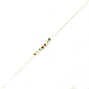 7-Row Waterway <b>Bracelet</b> 925 Sterling <b>Silver</b> with Colored Stones Elegant Crystal <b>Bracelets</b> & <b>Bangles</b> - Product Image 3