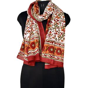 Foulards en coton imprimés personnalisés Tissu léger et respirant pour toutes les saisons Foulard en coton multicolore à la mode Tenues enveloppantes douces - Product Image 3