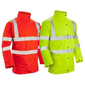Veste de travail de sécurité en PU souple réfléchissant de haute qualité, personnalisée, en gros, avec rembourrage, veste de travail de sécurité - Product Image 2