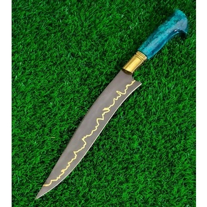 Hoja de cuchillo de chef de acero inoxidable hecha a mano personalizada con relleno de latón con mango de madera Wangi y funda de cuero fino chef life - Product Image 2