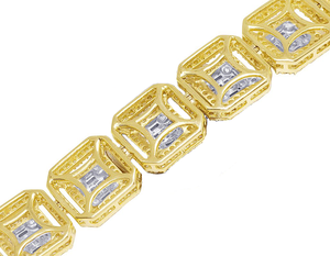 Starling argent Moissanite Diamant Style Classique Bijoux Unique Avec Forme Carrée Entièrement Glacé Diamant Bracelet Pour Hommes Et Femmes - Product Image 4