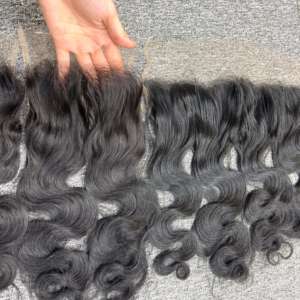 Meilleure vente 100% Extensions de cheveux humains vietnamiens Body Wavy HD Lace Closure 2x6, 5x5 Genius HD Lace Frontal & Closure Wigs - Product Image 1