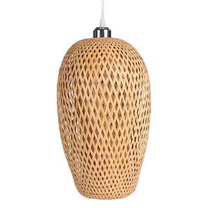 โคมไฟระย้าหวายจากไม้ไผ่แบบมินิมอลลิสต์โคมไฟที่คลุมและเฉดสีแบบทอที่สวยงาม - Product Image 1