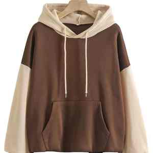 Sweat à capuche pour femmes pull décontracté sweat à manches longues chaud polaire doublé haut surdimensionné vêtements d'extérieur à capuche pour l'automne hiver - Product Image 1