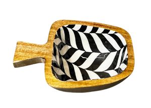 ถาดไม้ใส่ผลไม้รูปแอปเปิ้ลรูปใบไม้ม้าลายถาดเสิร์ฟอาหารว่างเครื่องใช้บนโต๊ะอาหารในครัวที่สง่างาม - Product Image 2