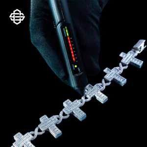 Luxe Iced Out Croix Chaîne Collier pour Hommes Hiphop Moissanite Cubain Lien Bling Rappeur Bijoux Déclaration Collier - Product Image 3