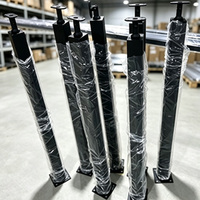 Poteau de balustrade en acier inoxydable noir anti-rouille HIMOWAY pour terrasse extérieure