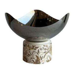 ชามเสิร์ฟสแตนเลสสตีลสร้างสรรค์ขายส่ง ถาดโลหะขัดเงาลายคลื่น ดีไซน์ไม่ซ้ำใคร ของตกแต่งบ้าน อุปกรณ์ครัว - Product Image 4