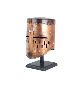 Casco de armadura de caballero cruzado templario Medieval Swaggersoul | Armadura espartana romana griega | Tamaño libre usable para Halloween adulto - Product Image 3