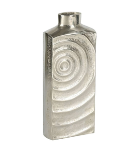 Florero martillado en bruto en dos tamaños Hecho en lámina Aluminio Decoración para el hogar Florero de metal - Product Image 1