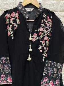 ชุดผ้าคอตตอนพิมพ์ดิจิตอลผ้าจอร์เจียสำหรับนักออกแบบใหม่ล่าสุด - Product Image 3