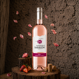 Vino Rosado Semiseco Castillo de Sarrion, Garnacha y Tempranillo, 11% ABV, Vino Rosado Español, 750 ml - Product Image 3
