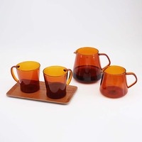 Carafe à café en verre borosilicate écologique, style rétro, 300 ml/600 ml, pour la maison et la restauration, en stock