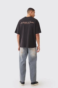 T-shirts pour hommes en coton 100% surdimensionnés rétro de haute qualité avec logo personnalisé imprimé, coupe ample, style streetwear, designs personnalisés, t-shirt à grammage élevé - Product Image 5