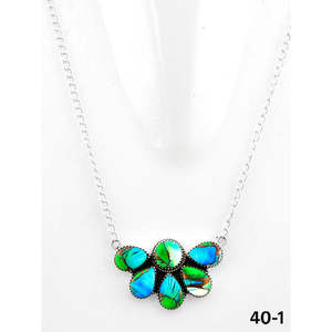 Collier artisanal en argent sterling motif paon et dahlia, design floral tendance, plaqué or rhodié, cadeau pour femme, laiton - Product Image 2