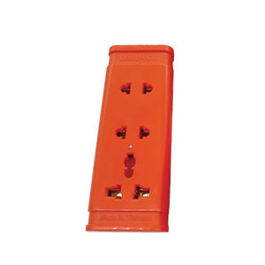 Pas de prise multiple OMINSU 2500W 1 prise universelle 2 à deux broches orange incassable - Product Image 3