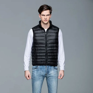Chaleco Acolchado de Lona de Peso Medio para Hombre, Más Vendido, Informal, para Otoño e Invierno, con Cierre de Cremallera y Botones, Impermeable y Cortavientos - Product Image 2