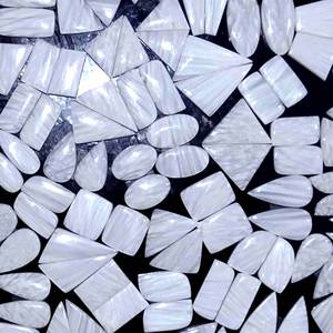 Par de Scolecite Natural, piedras preciosas sueltas, precio al por mayor, par de cabujones de Scolecite de alta calidad, piedras preciosas sueltas para uso en la fabricación de joyas - Product Image 1