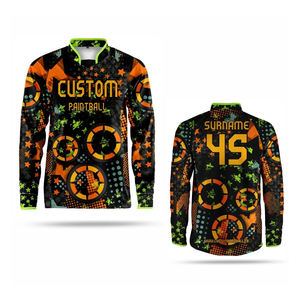 Camisetas de Paintball personalizadas para jugadores de torneo-Camiseta deportiva unisex de poliéster 100% con colores y logotipos personalizados - Product Image 3