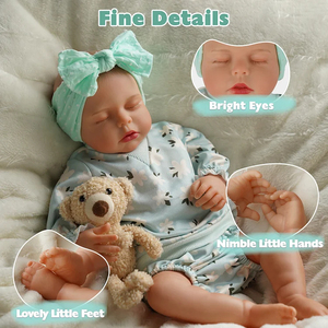 Poupées reborn Babeside Sleeping <span class=keywords><strong>Lucy</strong></span> 20'' Petite fille nourrisson Meilleur cadeau jouet pour enfants - Product Image 5