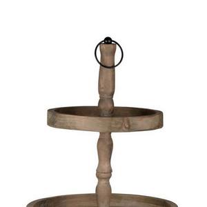 Support à gâteau moderne à 3 niveaux en bois avec anneau supérieur et poignée, grand support à étages en bois pour l'affichage de cupcakes, desserts et la décoration intérieure - Product Image 5