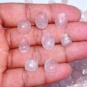 Lote de venta al por mayor de piedras preciosas de cabujón suelto de cuarzo rosa Natural de gran calidad para la fabricación de joyas finas - Product Image 4