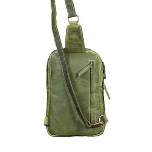 Sac de poitrine à bandoulière en cuir véritable/sac de messager standard personnalisé sac de poitrine à bandoulière pour hommes/sac de poitrine en cuir à conception personnalisée - Product Image 4