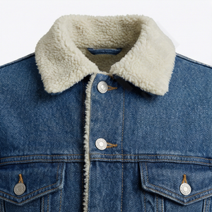 Chaqueta Vaquera Negra Cruda Personalizada para Hombre, Estilo Vintage, Lavado Desgastado, Alta Calidad, 100% Algodón, Chaqueta Corta, Nueva Moda - Product Image 4