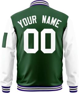 OEM ODM Varsity chaqueta mangas de contraste personalizado nombre del equipo número bordado Universidad Bomber Letterman chaqueta Dropshipping - Product Image 5