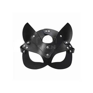 หน้ากากหนังแท้สำหรับการพันธนาการ ราคาส่ง คุณภาพดี สายรัดปรับได้ ดีไซน์สวมใส่สบาย - Product Image 1