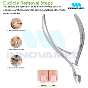 Pince à cuticules incurvée en acier inoxydable de haute qualité, durable, tendance, à large ouverture, logo personnalisé, manucure des doigts - Product Image 2