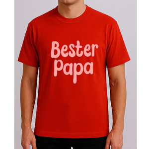 T-shirts unisexes pour hommes en coton 100% rouge décontracté avec impression numérique personnalisée, tissu jersey 180 grammes, logo sur le devant - Product Image 4