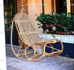 Vintage Design Rocking Bamboo <b>Chair</b> Elderly Adults Comfortable <b>Recliner</b> Rocking Lounger <b>Chair</b> Relaxing Massage Rocking <b>Chair</b> - Product Image 5
