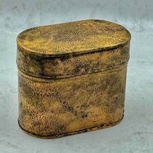 Forme de boîte de récipient de bougie de dessus de table de décor à la maison de patine antique de haute qualité avec le couvercle matériel galvanisé - Product Image 4