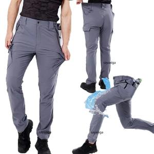 High-Stretch Canvas Casual <b>Work</b> Trousers Multi-Pocket Breathable Wear-Resistant Hiking Pants Men <b>Knee</b> <b>Pads</b> Waterproof - Product Image 5