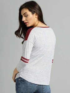 Nouveauté T-shirts pour femmes à manches longues, écologiques, logo personnalisé, coupe ajustée, anti-froissement, polyester/coton, vente en gros - Product Image 3