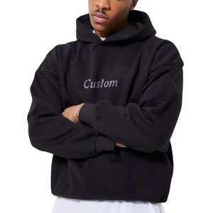 Ensemble de sweatshirts à capuche décontractés deux pièces pour hommes Sweat-shirt ample à la mode d'automne avec poches Pantalon de survêtement Logo personnalisable - Product Image 3