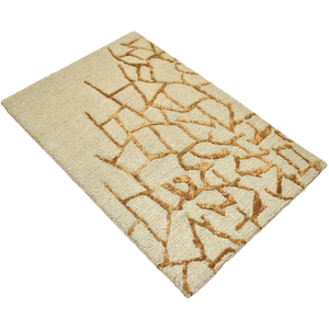 Alfombrillas de puerta de diseño moderno y alfombras de lana con mechones a mano con patrón de rompecabezas geométrico para sala de estar y salón de casa - Product Image 3