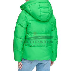 Venta al por mayor de calidad superior de las mujeres de invierno cálido abrigo de manga larga con estilo a prueba de viento prendas de vestir exteriores logotipo personalizado de impresión de lona acolchada - Product Image 4