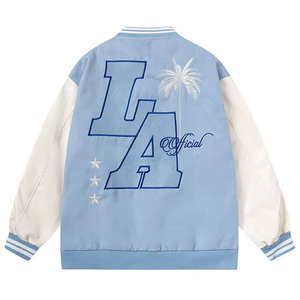 2025 Top Trending Stylish Bomber Custom Winter Men Bordado College Baseball chaqueta para hombres - Product Image 2